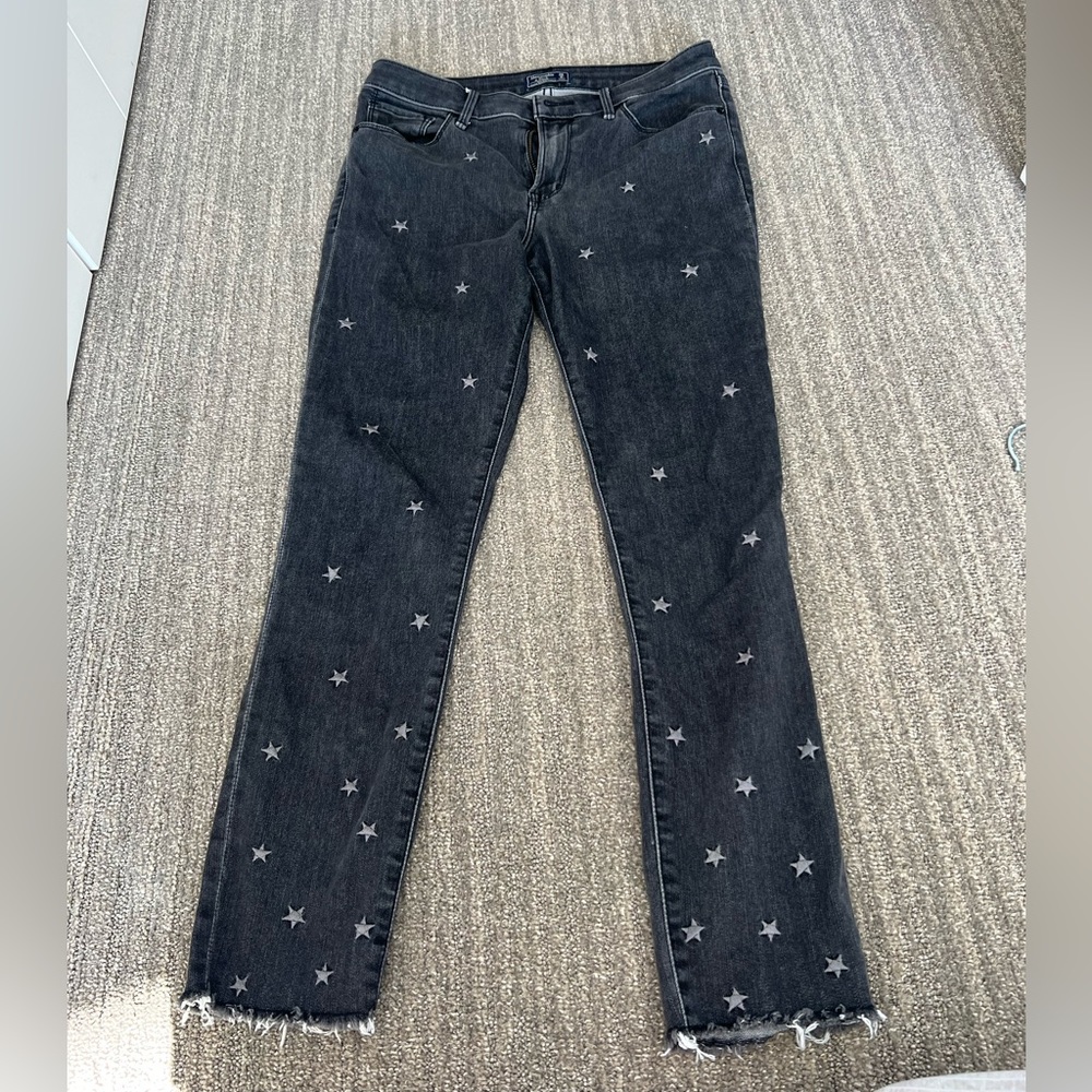 Abercrombie mid rise star skinny jeans